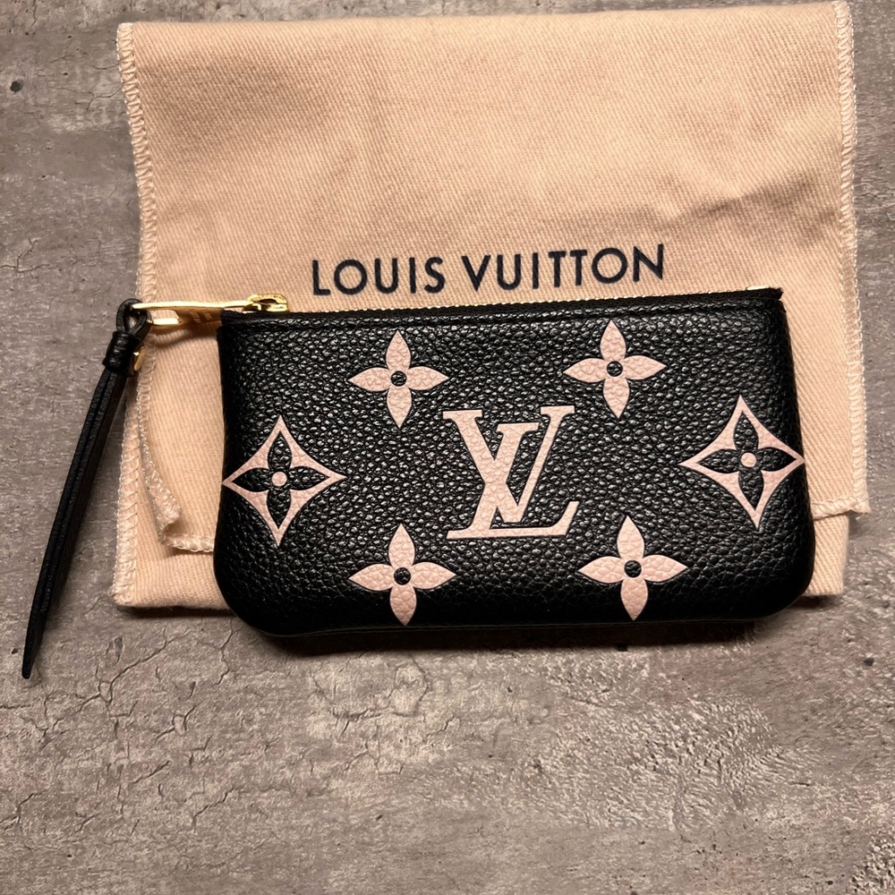 Louis Vuitton Key Pouch Bicolor Monogram Empreinte Leather